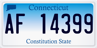 CT license plate AF14399