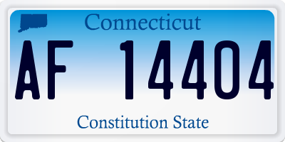 CT license plate AF14404