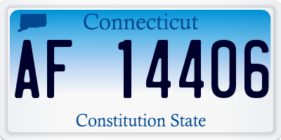 CT license plate AF14406