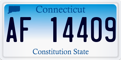 CT license plate AF14409