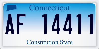 CT license plate AF14411