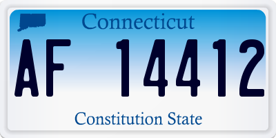 CT license plate AF14412