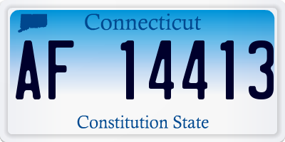 CT license plate AF14413