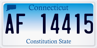 CT license plate AF14415