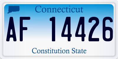 CT license plate AF14426