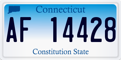 CT license plate AF14428