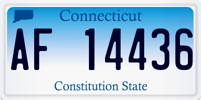 CT license plate AF14436