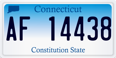 CT license plate AF14438