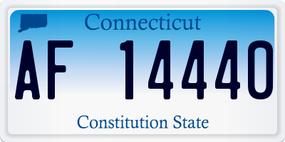 CT license plate AF14440