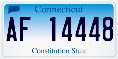 CT license plate AF14448