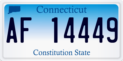 CT license plate AF14449