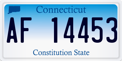 CT license plate AF14453