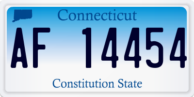 CT license plate AF14454
