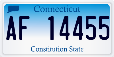 CT license plate AF14455