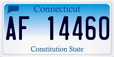 CT license plate AF14460