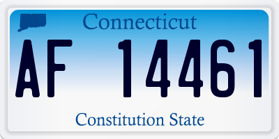 CT license plate AF14461
