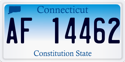 CT license plate AF14462