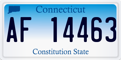 CT license plate AF14463