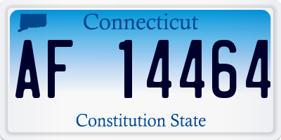 CT license plate AF14464
