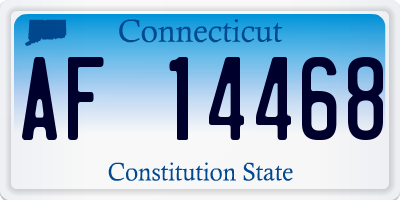CT license plate AF14468