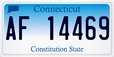 CT license plate AF14469