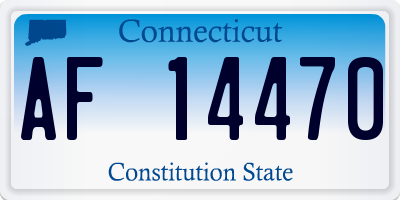 CT license plate AF14470