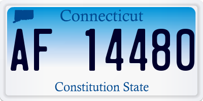 CT license plate AF14480