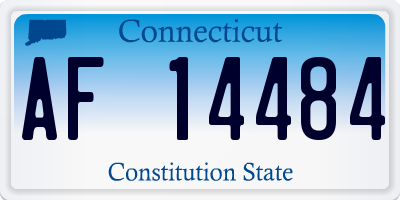 CT license plate AF14484