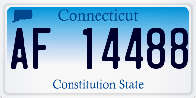 CT license plate AF14488