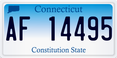 CT license plate AF14495