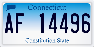 CT license plate AF14496