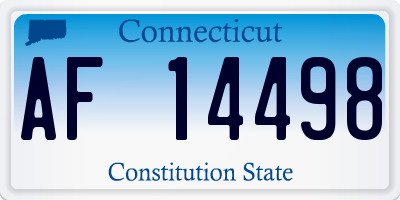 CT license plate AF14498