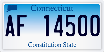 CT license plate AF14500