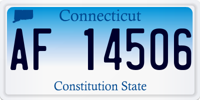 CT license plate AF14506