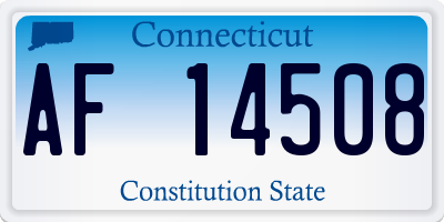 CT license plate AF14508