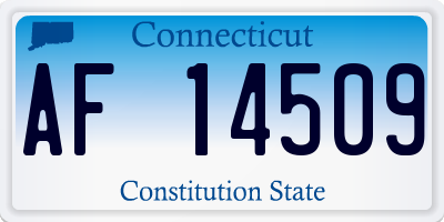 CT license plate AF14509