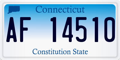 CT license plate AF14510
