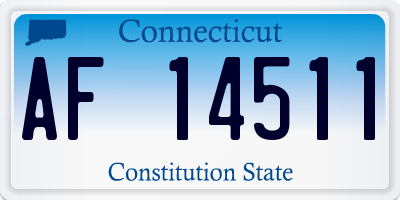 CT license plate AF14511