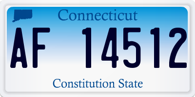 CT license plate AF14512
