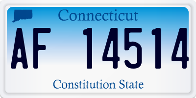 CT license plate AF14514