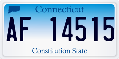 CT license plate AF14515