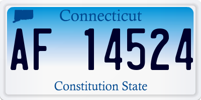 CT license plate AF14524
