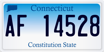 CT license plate AF14528