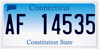 CT license plate AF14535