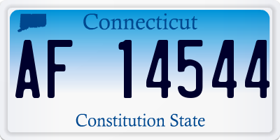 CT license plate AF14544