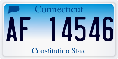 CT license plate AF14546