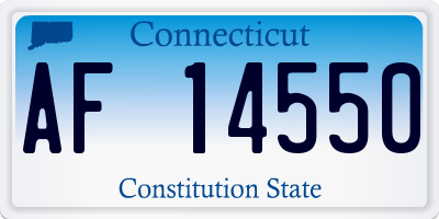 CT license plate AF14550