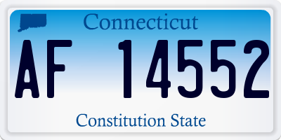 CT license plate AF14552