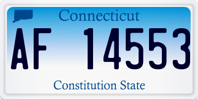 CT license plate AF14553