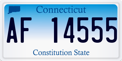 CT license plate AF14555